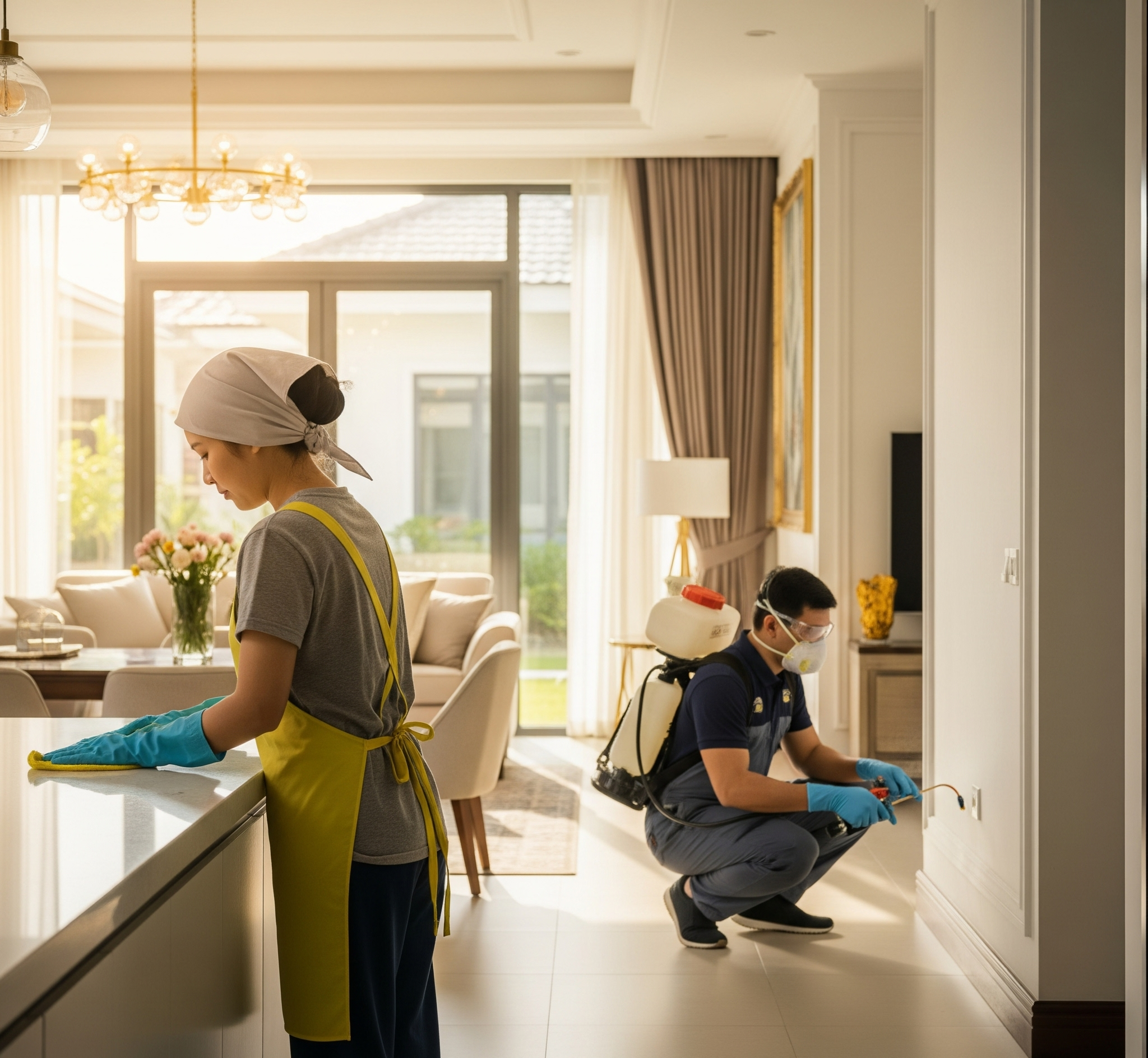 Professional cleaning and pest control service in Dubai